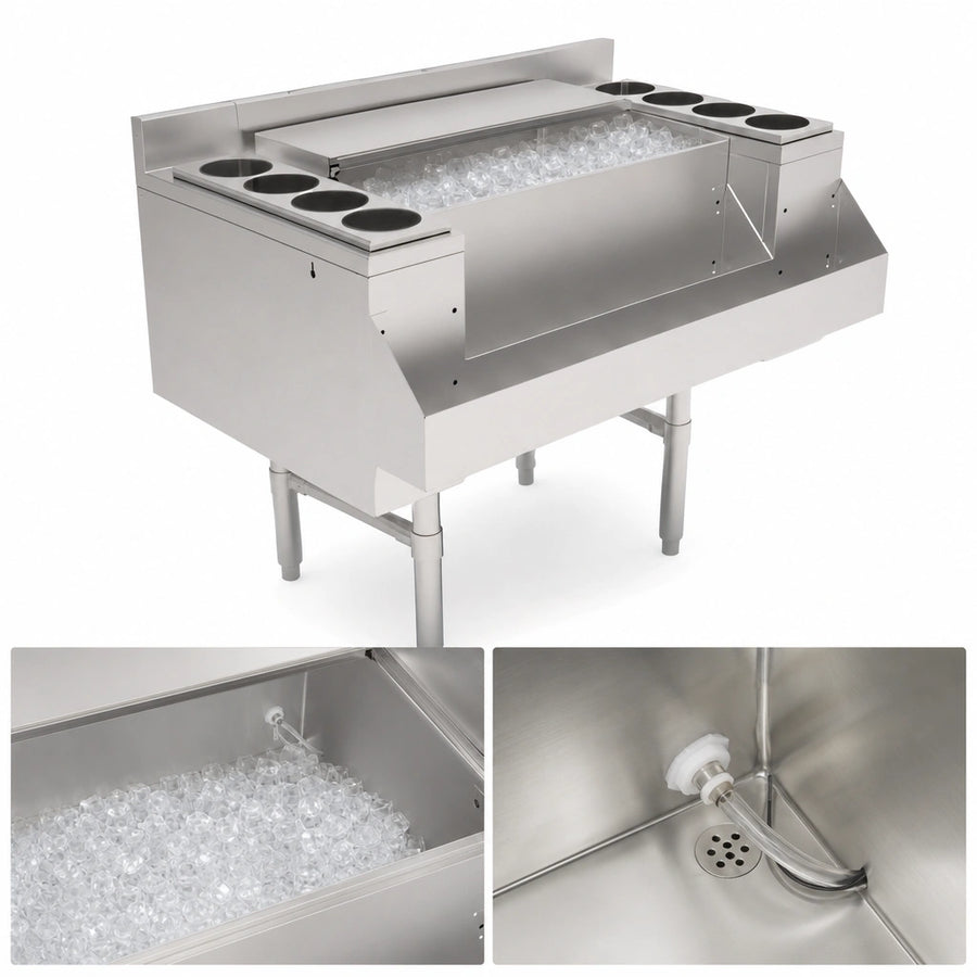 Insulated Ice Bin With Drain