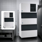 Thumbnail image #4 for Hoshizaki KM-1601SAJ Commercial Crescent Cube Ice Maker, Stackable, Air-Cooled Self-Contained, 1,538 lb/Day, 48 Inch