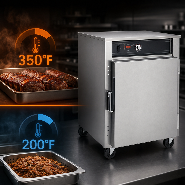 Product image #4 for FWE G2 Series Half-Height Mobile Low-Temp Cook & Hold Smoker Cabinet Oven