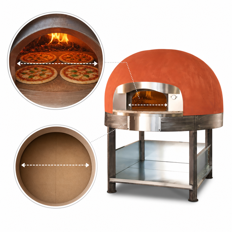 Product image #4 for Morello Forni FW100-CB Wood-Fired Round Pizza Oven with 39-Inch Cooking Diameter