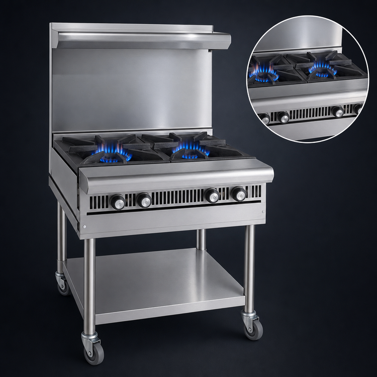 Product image #4 for Imperial Spec Series Heavy Duty 12-Inch Modular Add-A-Unit Gas Range with 2 Open Burners