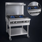 Thumbnail image #4 for Imperial (Middleby) Spec Series IHR-2-12-M 12-Inch Modular Add-A-Unit Gas Range with 2 Open Burners, 70,000 BTU