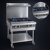 Thumbnail image #4 for Imperial Spec Series Heavy Duty 12-Inch Modular Add-A-Unit Gas Range with 2 Open Burners