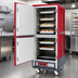 Thumbnail image #4 for Metro C5 3 Series Red Insulation Armour Full-Height Mobile Heated Holding and Proofing Cabinet with Dutch Aluminum Doors, 1440W