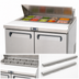 Thumbnail image #4 for Migali Competitor Series 48-Inch Two-Section Refrigerated Sandwich Prep Table, Rear-Mount Self-Contained, Solid Doors