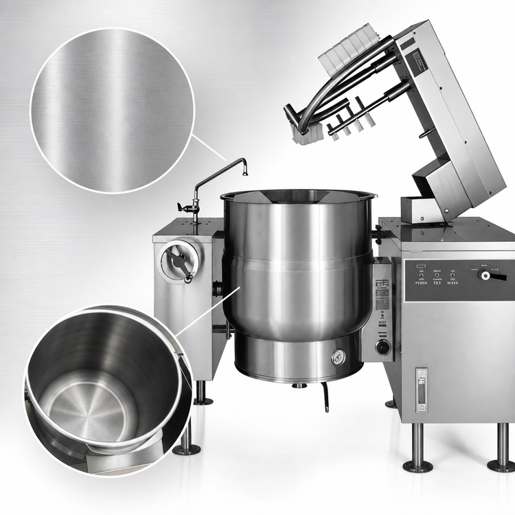 Product image #4 for Crown ELTM-40 40 Gallon Electric Tilting Kettle Mixer with 2/3 Steam Jacket