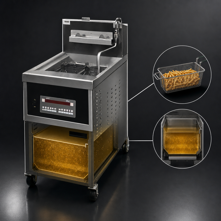 Product image #4 for Henny Penny OFG-341 Gas Open Fryer with Built-In Filter System, 1 Well, 90 lb Fat Capacity