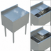 Thumbnail image #4 for Sapphire Manufacturing 18 x 18-1/2 x 30-Inch Underbar Ice Bin with 2-Piece Sliding Lid