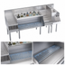 Thumbnail image #5 for Krowne Royal Series 72-Inch Underbar Cocktail Station with Center Ice Bin, Blender Station, Liquor Display, Drainboard, and 10-Circuit Cold Plate