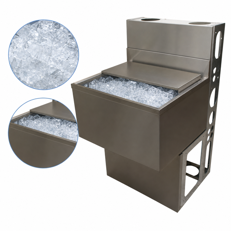 Product image #5 for BK Resources Underbar Ice Bin with 7-Circuit Cold Plate, 80 lb Capacity