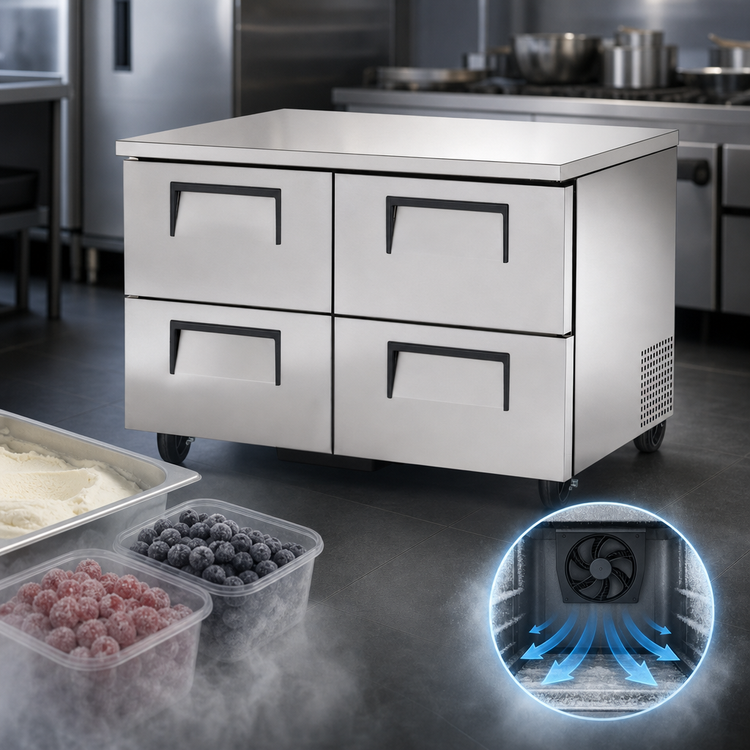Product image #4 for True 48-Inch 4-Drawer Undercounter Freezer with R290 Hydrocarbon Refrigeration