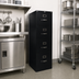 Thumbnail image #4 for Omcan USA 4-Drawer Vertical Filing Cabinet, 18-1/4 Inch Wide, Charcoal Black