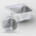 Thumbnail image #4 for Vollrath 155-4 Drop-In Self-Rimming Underbar Sink with 11 x 10 Inch Bowl