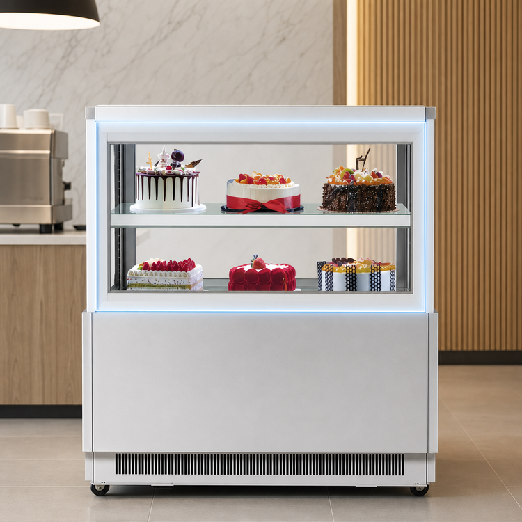 Product image #4 for Turbo Air Refrigerated Full-Service Bakery Display Case, Straight Glass Front, 12.4 Cu. Ft., Self-Contained