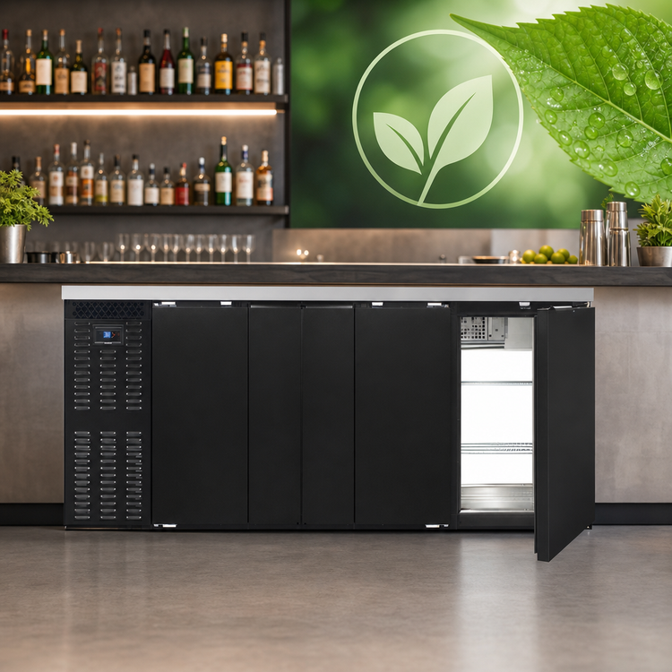 Product image #4 for Continental Refrigerator BB79SNPT 79" Shallow Depth Pass-Thru Back Bar Cooler with 6 Solid Doors