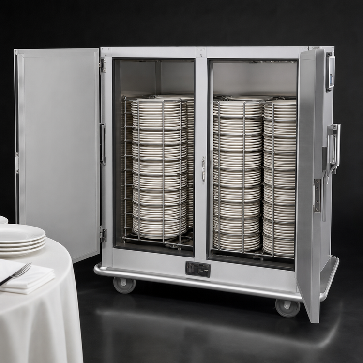 Product image #4 for Metro Insulated Two-Door Heated Banquet Cabinet, 150 Plate Capacity, Canned Quad-Heat Dual Fuel System