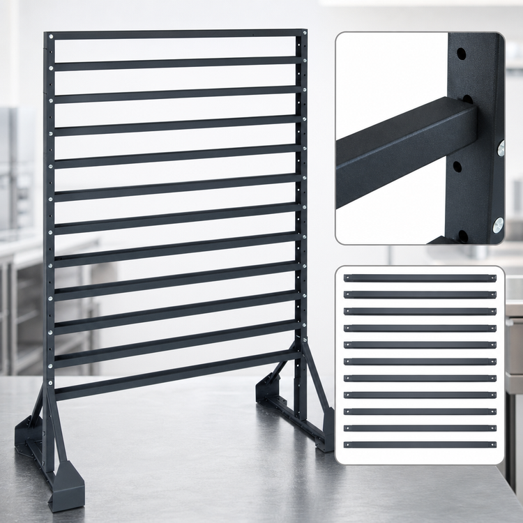 Product image #4 for Quantum Double-Sided Back Bar Cooler Rail Rack, 36 x 20 x 53 Inches, 12 Rails