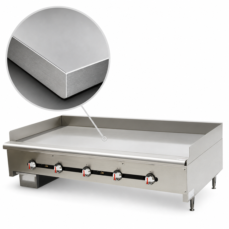 Product image #4 for Comstock-Castle CCTG3148-1 48-Inch Countertop Gas Griddle with Thermostat Controls