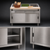 Thumbnail image #4 for Dinex ServeXpress 6-Well Electric Stationary Hot Food Table with Enclosed Base, 86 Inches