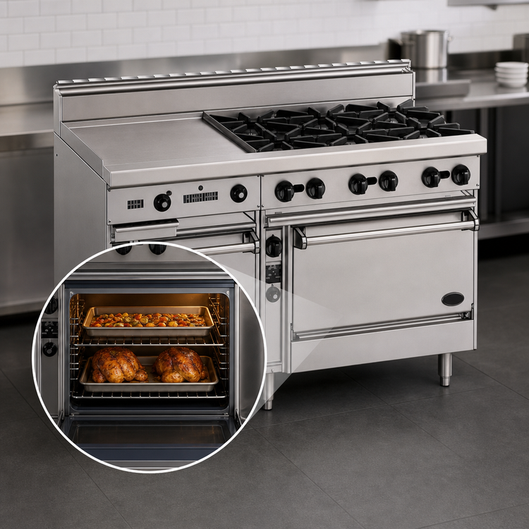 Product image #4 for Bistro 60-Inch Gas Restaurant Range with 10 Open Burners, Standard Oven and Cabinet Base