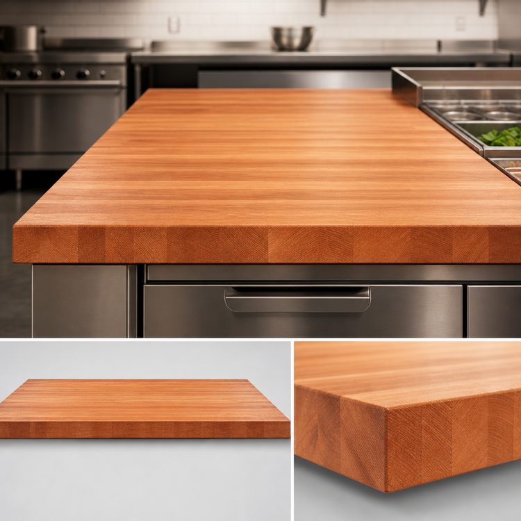 Product image #4 for Boos Block American Cherry Edge Grain Kitchen Countertop, 60 x 38 x 3-Inch, Varnique Finish