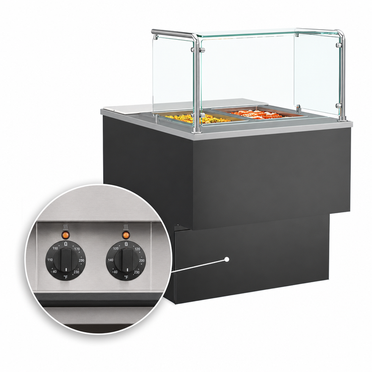 Product image #4 for Structural Concepts Grocerant FB3S-2H Heated Service Food Bar, 2 Wells, Full Service, 36 Inch, 208V