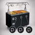 Thumbnail image #4 for Vollrath 2-Series Affordable Portable 3-Well Mobile Open Well Hot Food Station with Buffet Breath Guard, Lights, and Storage Doors, 120/208-240V