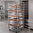 Thumbnail image #4 for Doyon Baking Equipment (Middleby) RSROSL-15 Single-Side Loaded Stainless Steel Oven Load Rack for SRO2 Models, 15-Pan Capacity