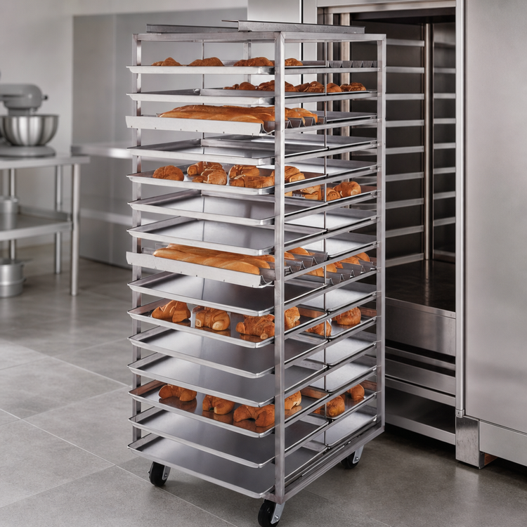 Product image #4 for Doyon Single-Side Loaded Stainless Steel Oven Load Rack for SRO2 Models, 15-Pan Capacity