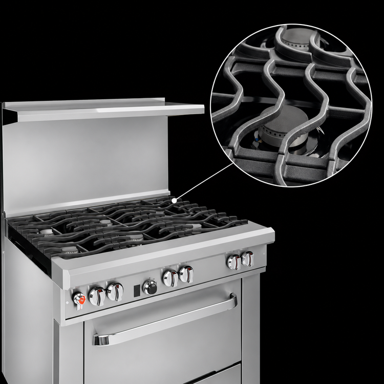 Product image #4 for Southbend Ultimate 36-Inch Gas Restaurant Range with 6 Open Burners and Convection Oven