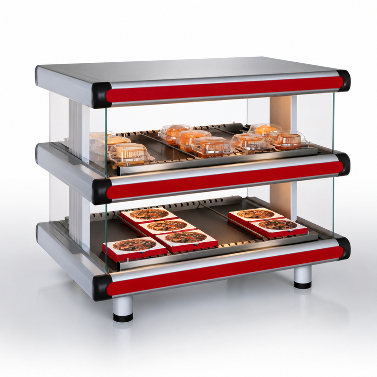 Product image #4 for Hatco Glo-Ray Designer Horizontal Countertop Hot Food Display Warmer with 2 Shelves