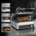 Thumbnail image #4 for Waring WDG250 Commercial Dual-Surface Electric Countertop Panini Grill with Ribbed Top and Flat Bottom Cast Iron Plates
