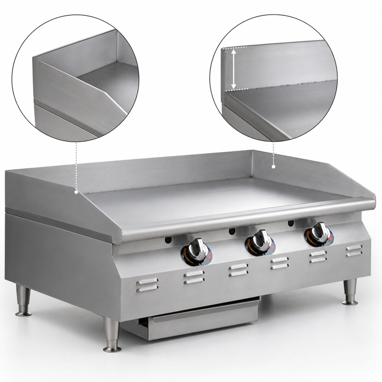 Product image #4 for RedHots Chef's Line 36-Inch Countertop Electric Griddle with Smooth Steel Plate