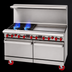 Thumbnail image #4 for American Range AR-48G-2B-CC 60-Inch Gas Restaurant Range with 48-Inch Griddle, 2 Open Burners, and 2 Convection Ovens
