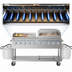 Thumbnail image #4 for KoolMore 72-Inch Commercial Outdoor Propane Gas Grill Combo with 10 Burners, 36-Inch Griddle, and 36-Inch Pizza Oven