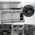 Thumbnail image #4 for Imperial Pro Series 72-Inch Commercial Gas Range with 2 Open Burners, 60-Inch Griddle, Standard Oven and Open Cabinet Base
