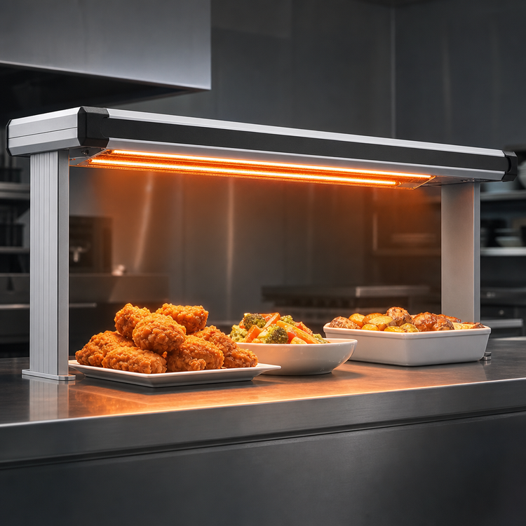 Product image #4 for Hatco Glo-Ray Designer Dual Strip Lighted Heat Lamp, 39-1/2-Inch Wide, Aluminum
