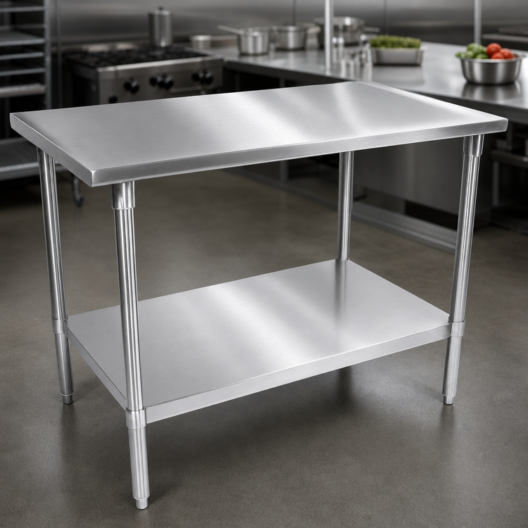 Product image #4 for John Boos Stallion 84-Inch x 24-Inch Stainless Steel Top Work Table with Adjustable Undershelf