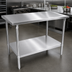 Thumbnail image #4 for John Boos Stallion 84-Inch x 24-Inch Stainless Steel Top Work Table with Adjustable Undershelf