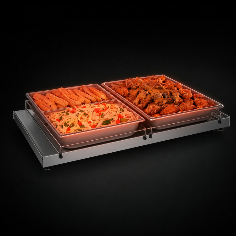 Product image #4 for Hatco Glo-Ray® Free-Standing Heated Shelf, 42 Inch W x 21-1/2 Inch D, Adjustable Thermostat, Stainless Steel Top
