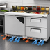 Thumbnail image #5 for 60-Inch Two-Section Front-Breathing Sandwich/Salad Prep Table with 16-Pan Top Opening, 1 Door and 2 Drawers