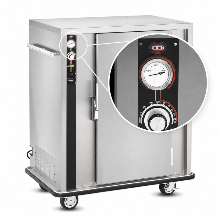 Product image #5 for FWE P-Series P-72 Mobile Heated Banquet Holding Cabinet, 72 Covered Plate Capacity