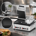 Thumbnail image #4 for Omcan Commercial Countertop Double Panini Grill with Timer, 10 x 18-Inch Smooth Cast Iron Plates, 220V