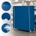 Thumbnail image #4 for Metro Waterproof Banquet Cart Cover for 60 x 24 x 54 Inch Carts, Mariner Blue