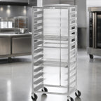 Thumbnail image #4 for Channel Manufacturing 485DD Mobile Aluminum Donut Basket/Screen Rack, 12-Level Side-Load, 4.75-Inch Spacing, 5-Inch Casters