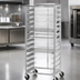 Thumbnail image #4 for Channel Manufacturing Heavy-Duty Mobile Aluminum Donut Basket/Screen Rack, 12 Levels, Side-Load