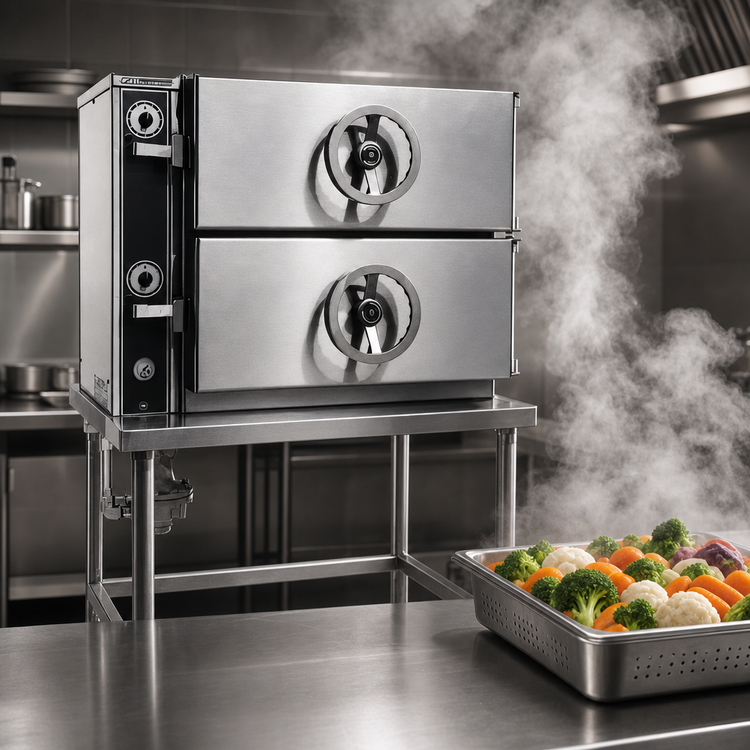 Product image #4 for Crown DCP-3 Three Compartment Direct Steam Pressure Steamer
