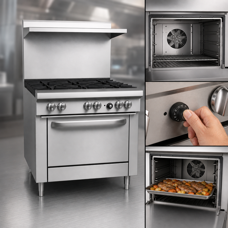 Product image #4 for Southbend S-Series 36-Inch Gas Restaurant Range with 6 Open Burners and Convection Oven