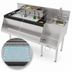Thumbnail image #4 for 48-Inch Stainless Steel Underbar Ice Bin/Cocktail Station with Blender Station and 10-Circuit Cold Plate