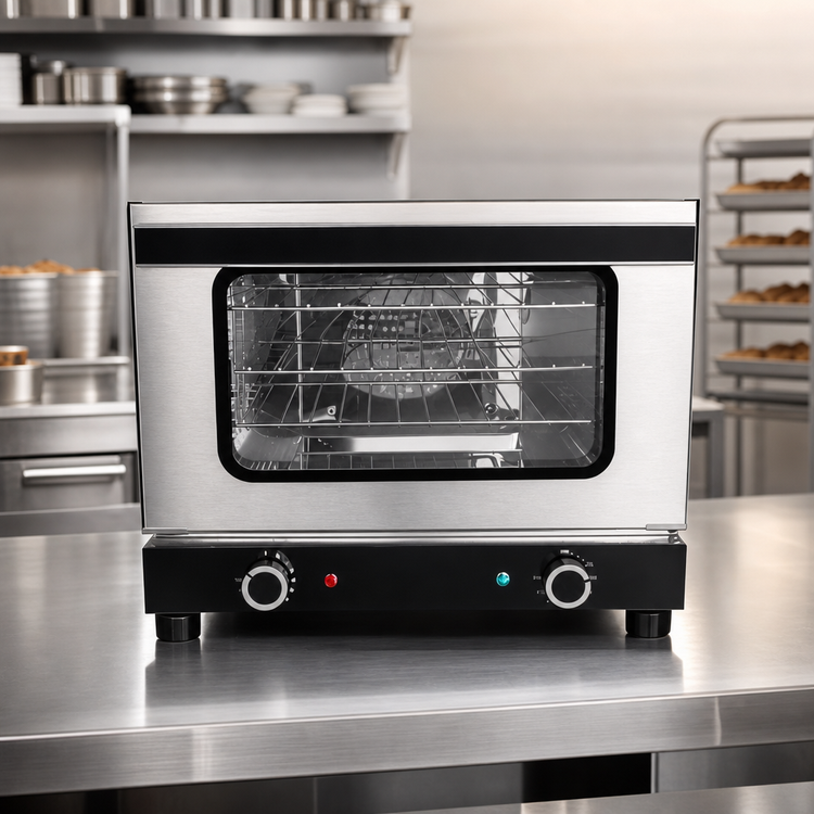 Product image #4 for CookRite Quarter-Size Countertop Electric Convection Oven with Double-Pane Glass Doors